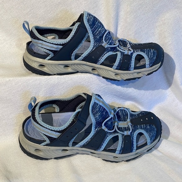 Cheeks Fitbody Sport Sandals women’s size 7 1/2W, EUC, Blues, velcro - Picture 4 of 12